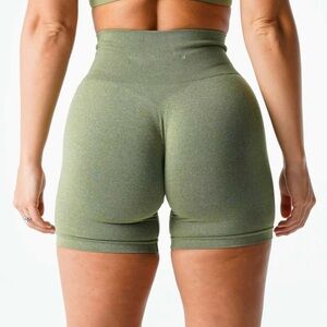 Olive Green Women's High-Waisted Shorts